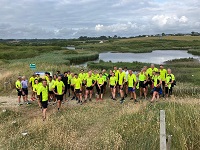Les Joggers de la Laïta lors de la reconnaissance du parcours de la 12e course nature du Loc'h 2025